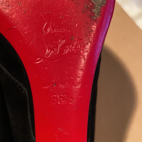 Christian Louboutin Suede Bootie size 36.5 - Picture 7 of 13